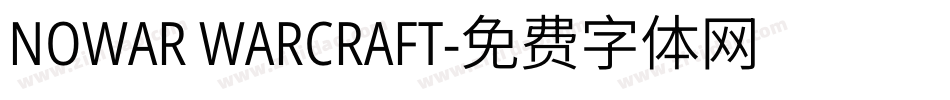 NOWAR WARCRAFT字体转换